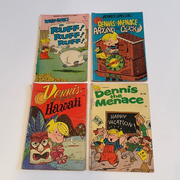 Vintage 1969 4 - Dennis The Menace Comic Books - Picture 1 of 15
